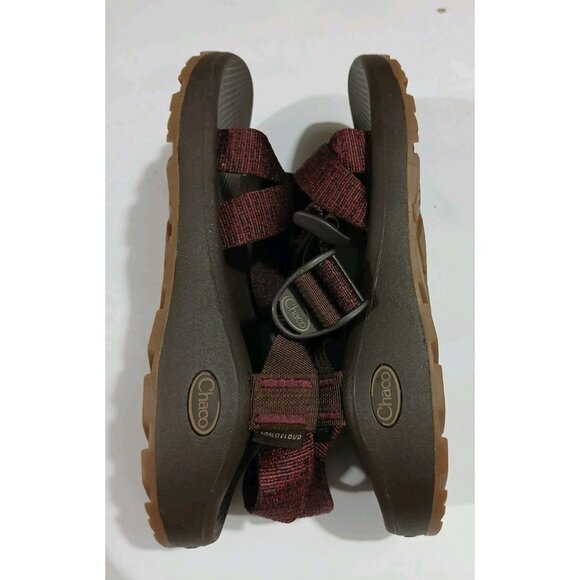 Chaco Cloud Z Sport Sandals Size 10 Burgundy Water Active Hike Buckle - Picture 8 of 11